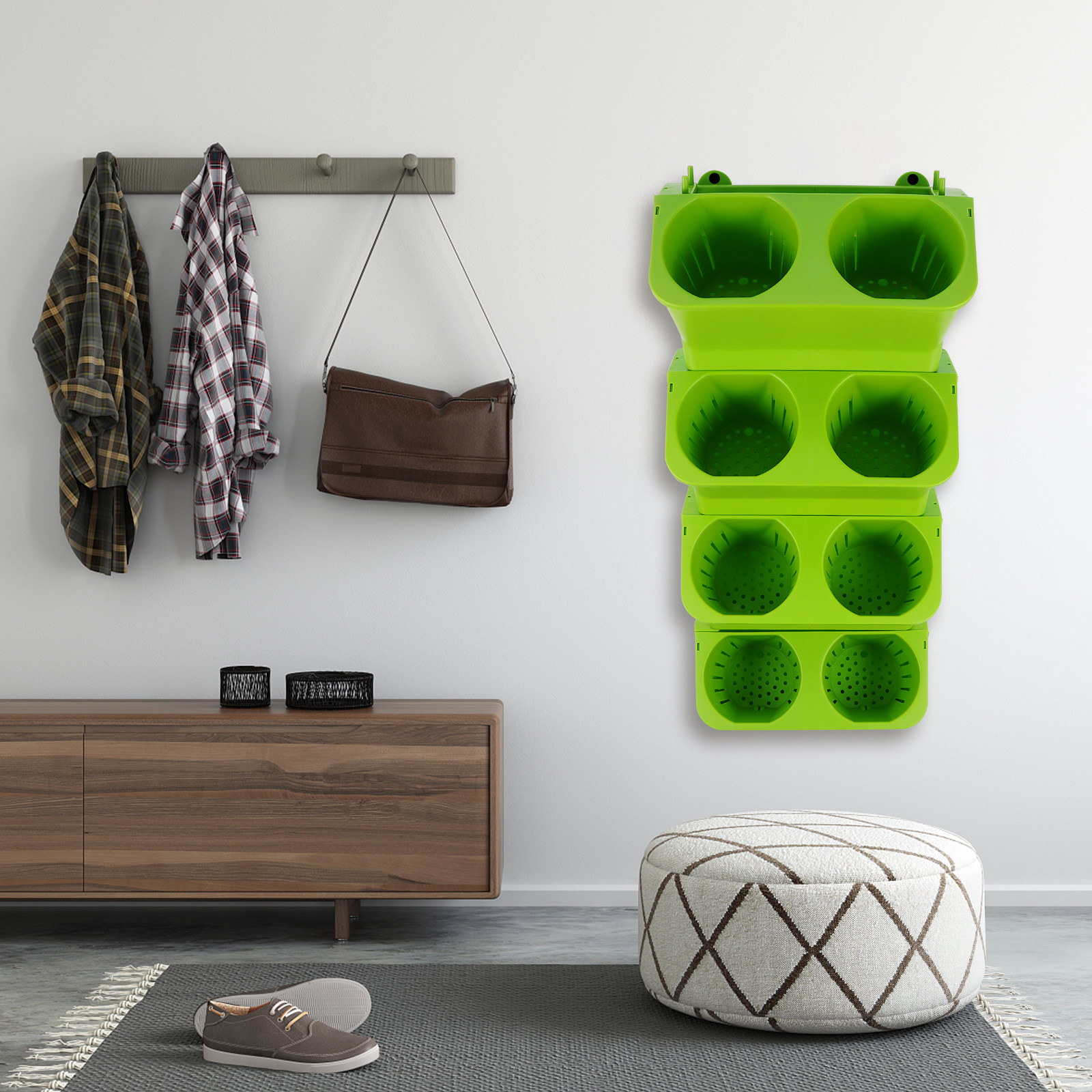 Self Watering Planter - 4Pcs Vertical Wall Planter Set Self