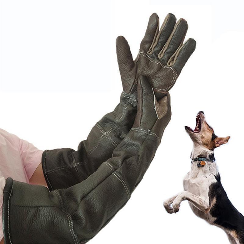 Garden Gloves - Pet Gloves Cowhide Leather Anti-grasping Anti