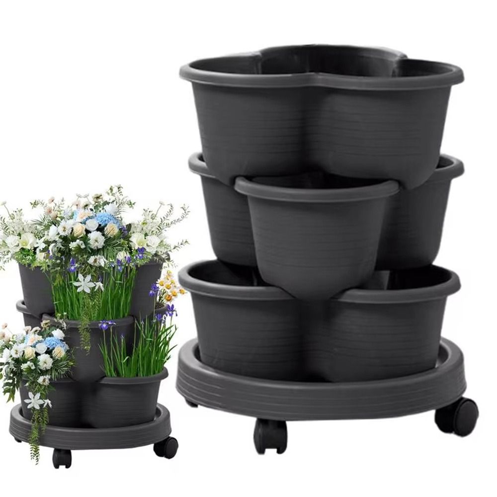 Vertical Planter - New Vertical Tower Stackable FlowerPot Plastic
