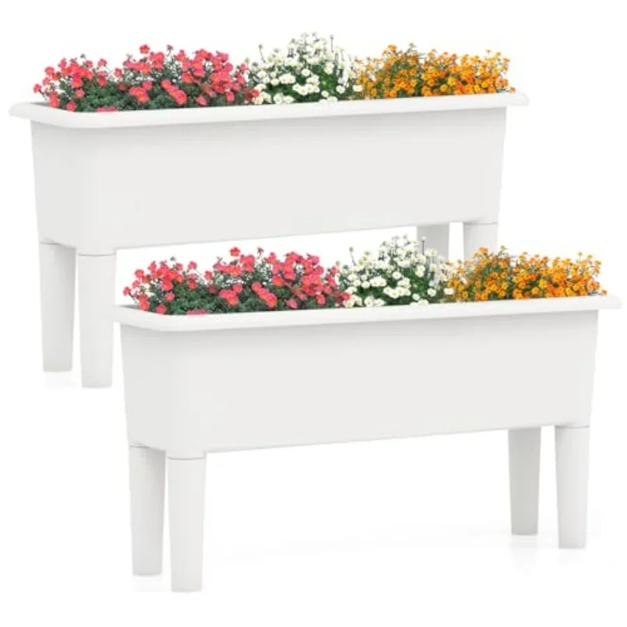 Self Watering Planter - Raised Garden Beds Outdoor Set of