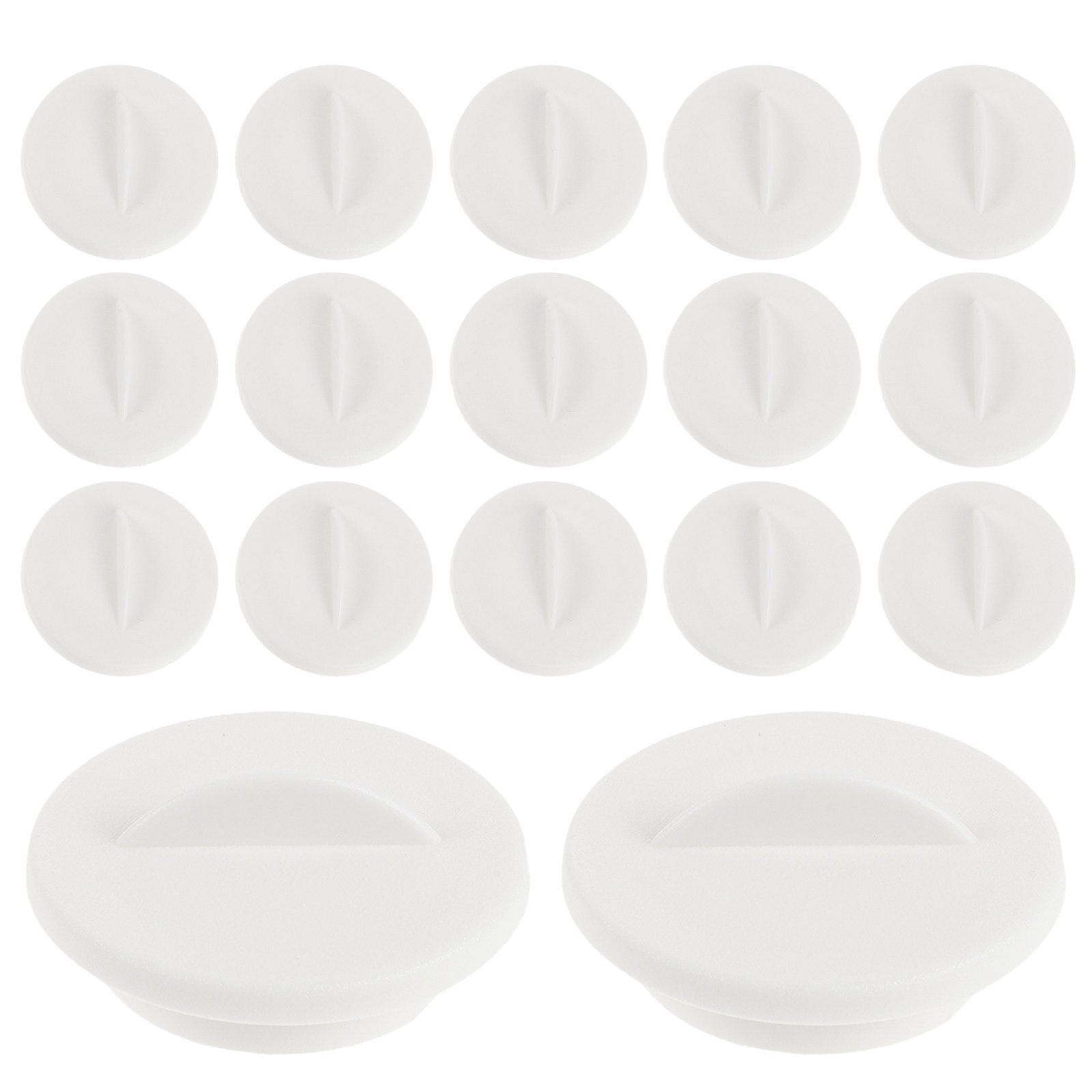 Hydroponic Kit - 24Pcs Round Hydroponic Hole Caps White