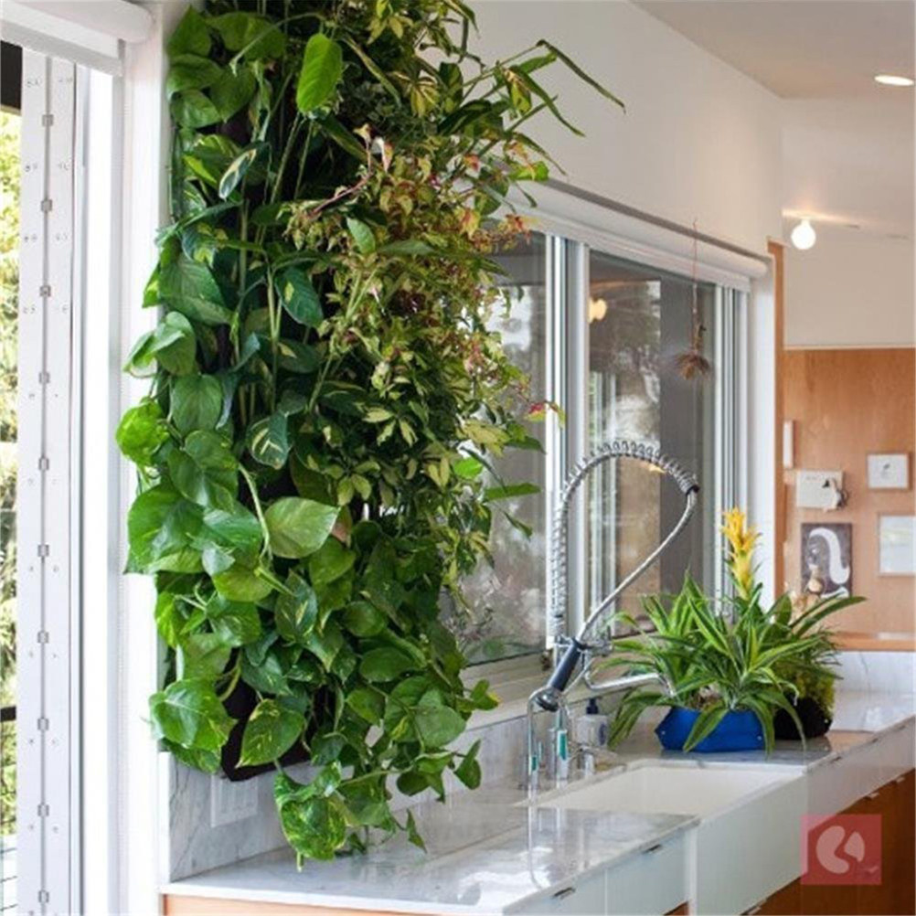Indoor Herb Garden - 1Pcs Felt Planting Bag Wall Hanging