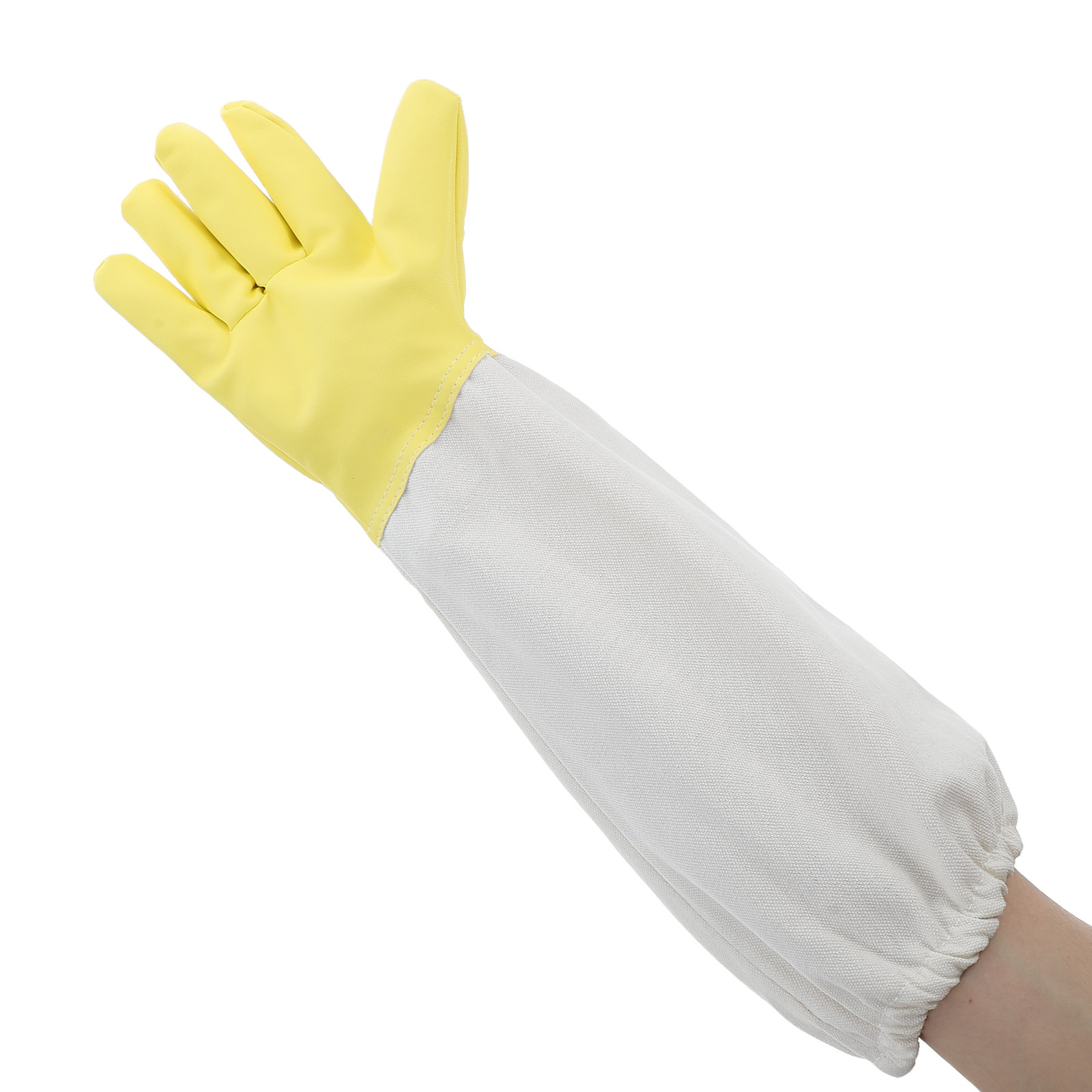 Garden Gloves - 1Pair Beekeeping Gloves PU Canvas Heavy