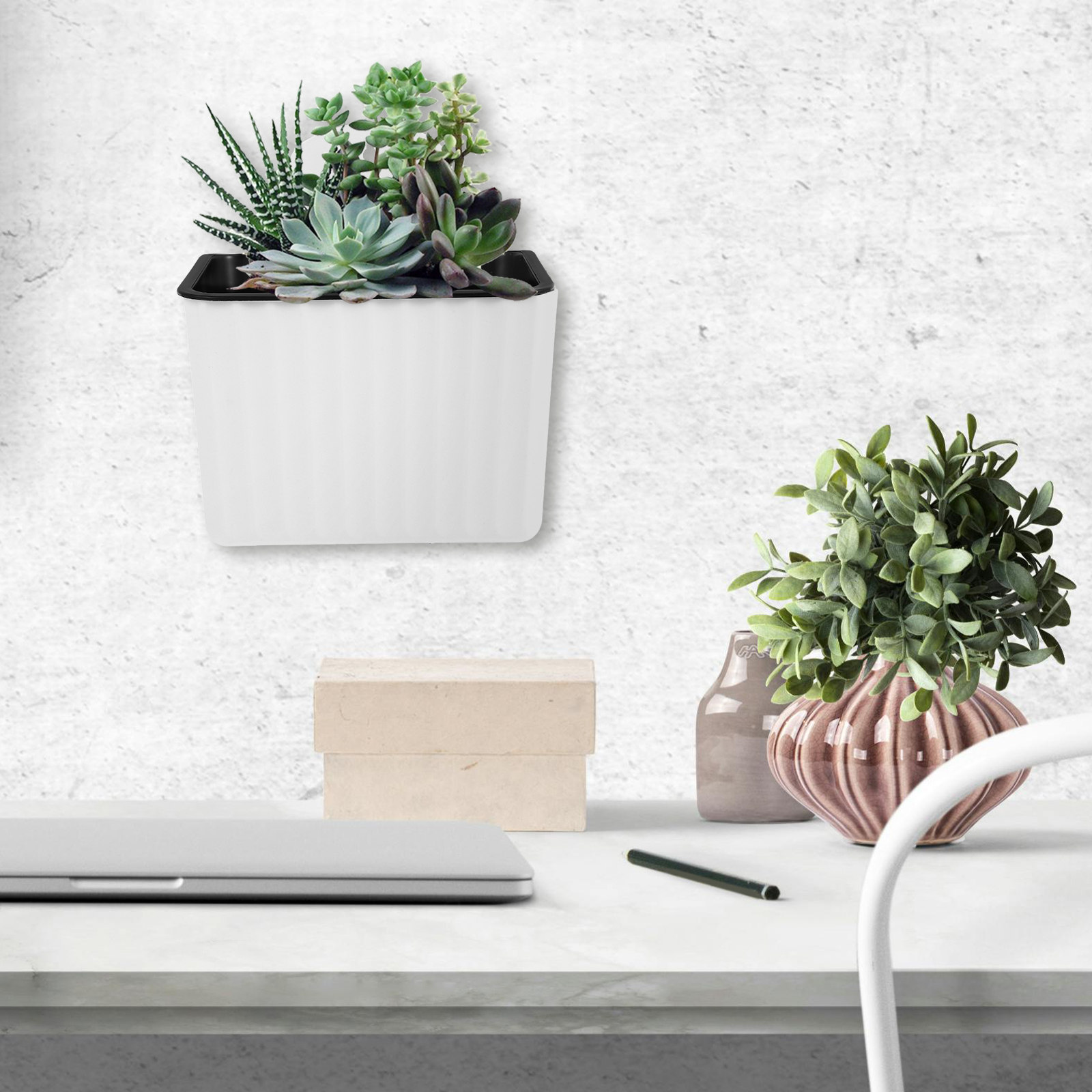 Self Watering Planter - 2Pcs Wall Mount Flower Pots Self