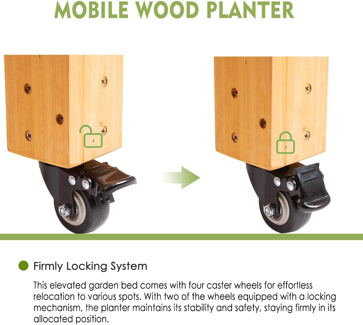 Mobile Wooden Elevated Raised  - Raised Garden Bed 评论和价格