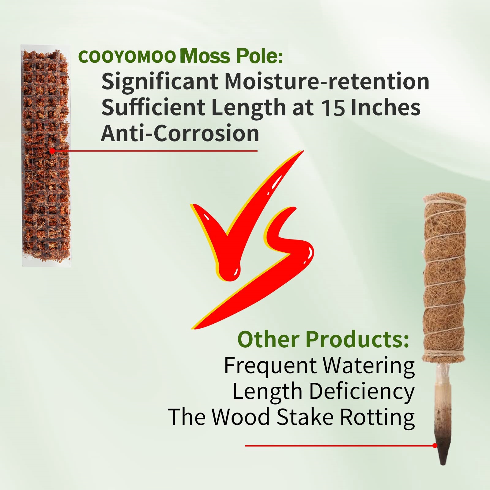 Moss Poles Plants Plant Suppor - Indoor Herb Garden 评论和价格