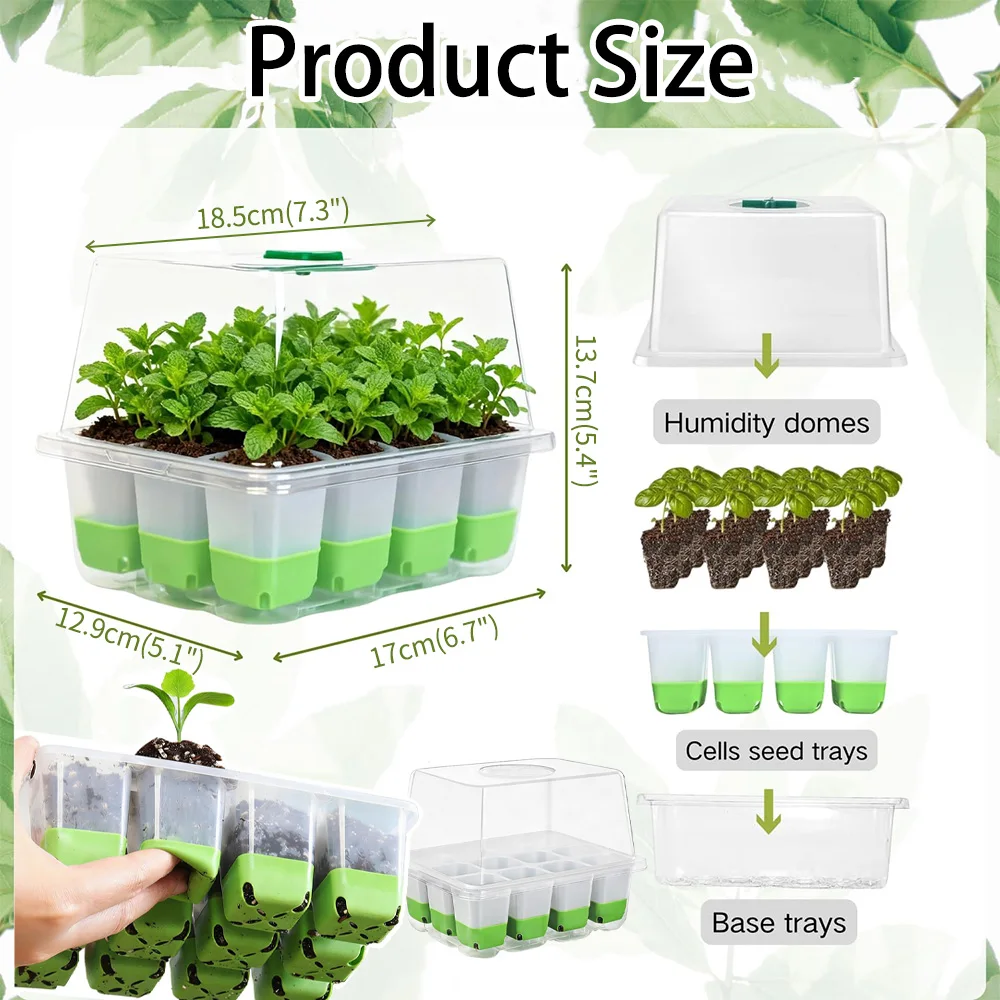 12 cell Seedling Starter Tray  - Seed Starter Tray 评论和价格