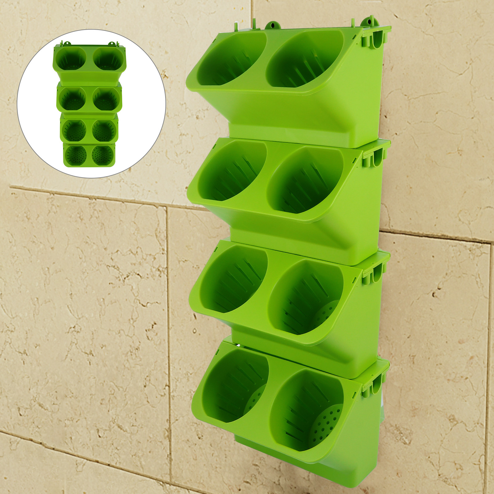 4Pcs Vertical Wall Planter Set - Self Watering Planter 评论和价格