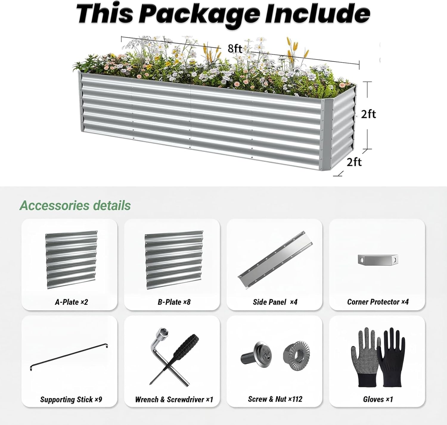 Outdoor Galvanized Raised Gard - Raised Garden Bed 评论和价格