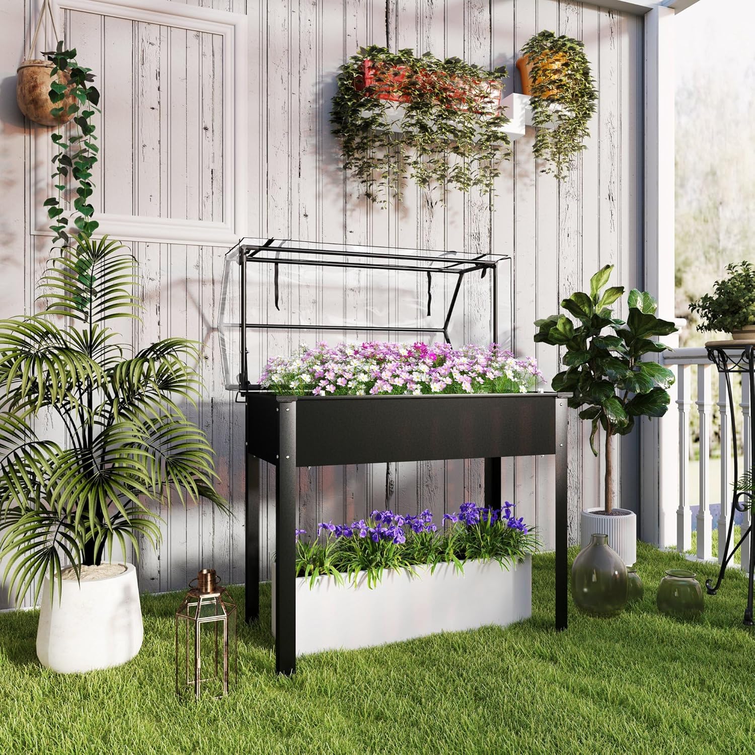 Outdoor Use - Black Raised Gar - Raised Garden Bed 评论和价格