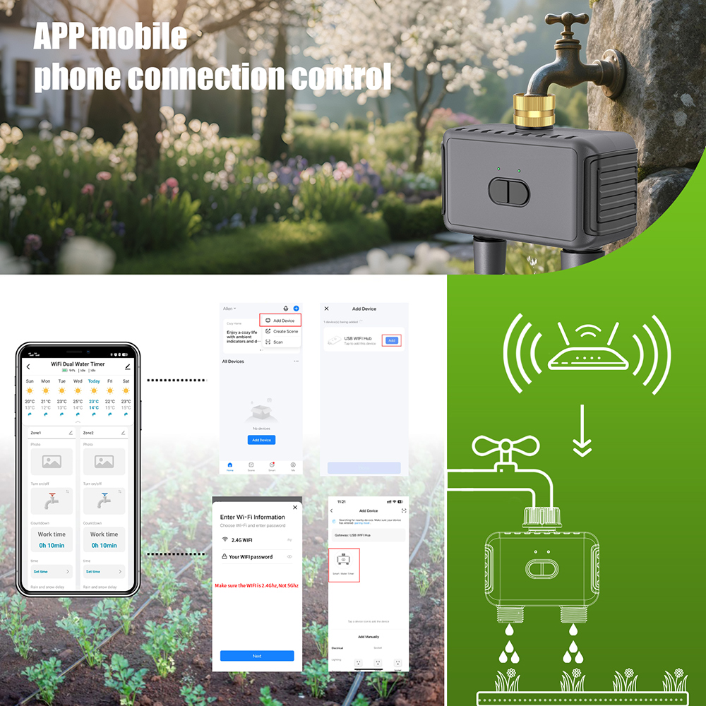 Wifi Automatic Water Timer Dua - Trowel Garden Tools 评论和价格