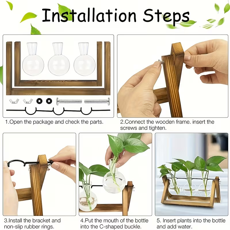 Wooden Stand Hydroponic Plant  - Hydroponic Kit 评论和价格