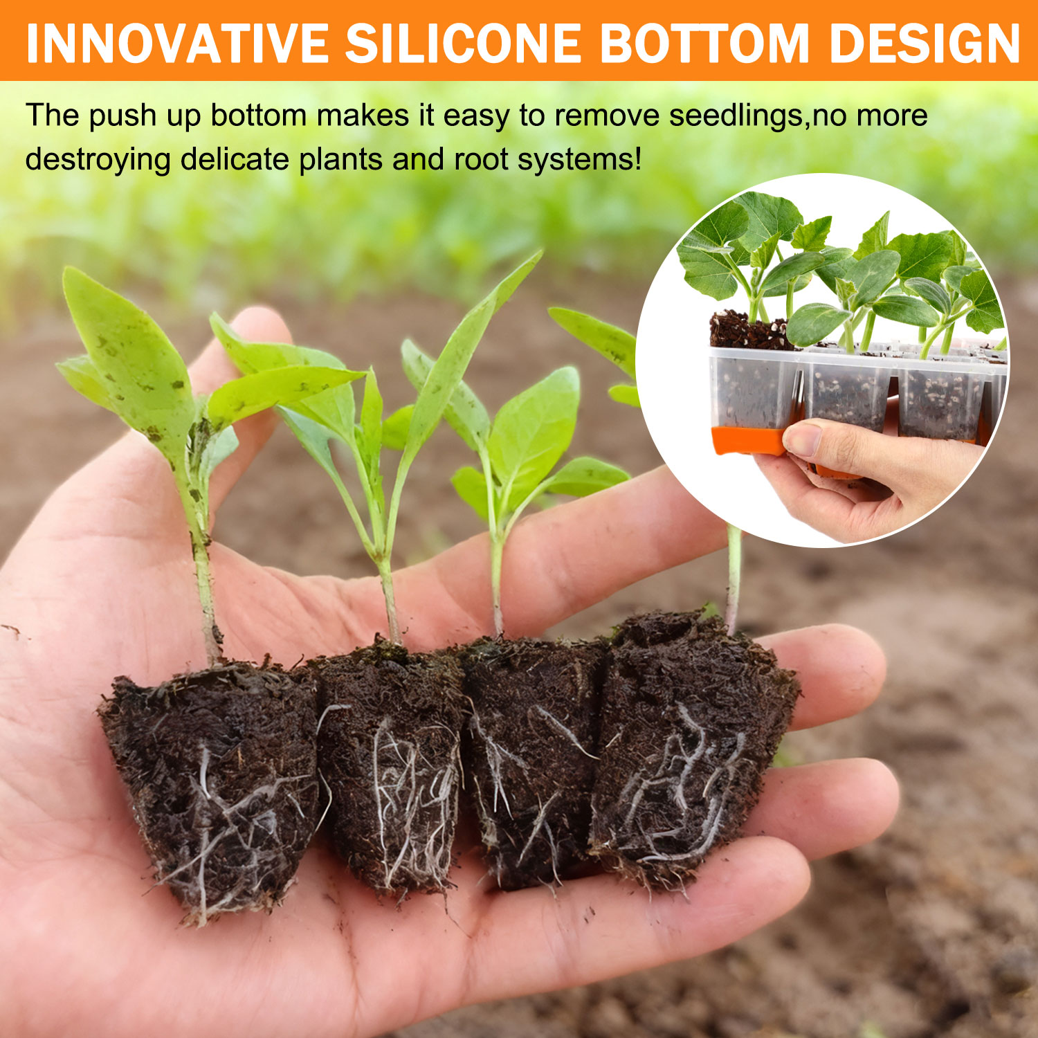 5/10 Orange Seed Starter Tray  - Seed Starter Tray 评论和价格