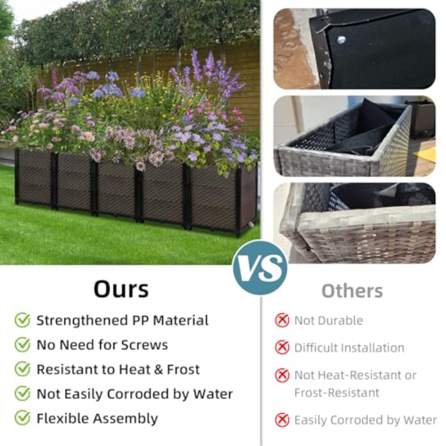 Outdoor self-watering raised p - Self Watering Planter 评论和价格