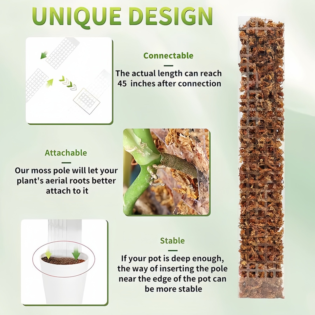 Moss Pole Plastic Plant Stand  - Indoor Herb Garden 评论和价格