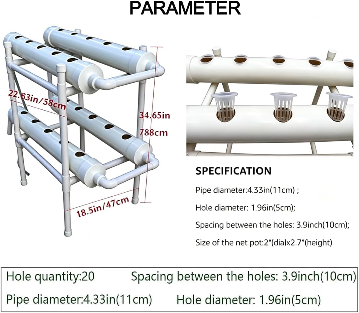 Hydroponic Growing System 20 H - Hydroponic Kit 评论和价格