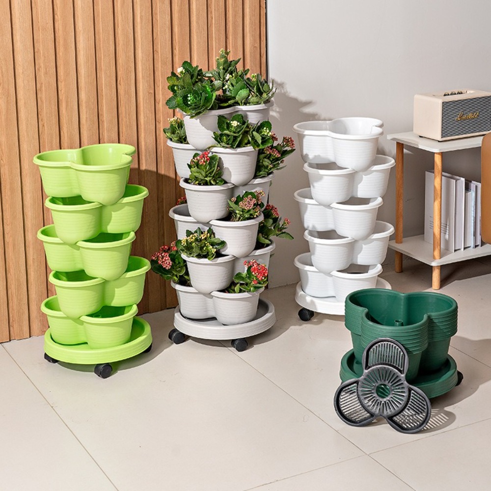 New Vertical Tower Stackable F - Vertical Planter 评论和价格