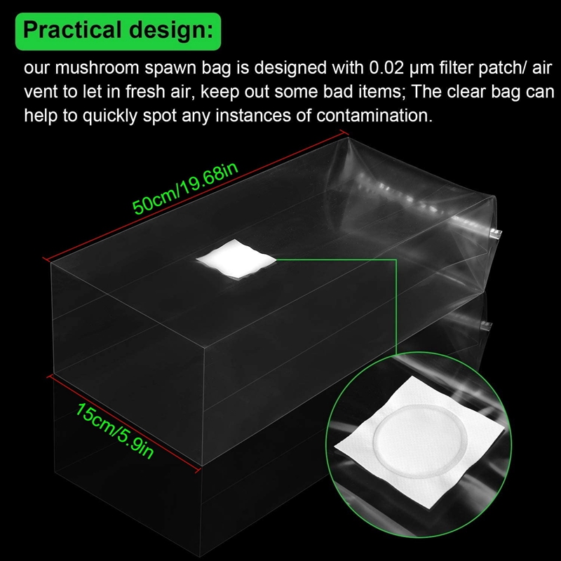 100Pcs Mushroom Growing Bag Mu - Grow Bag 评论和价格