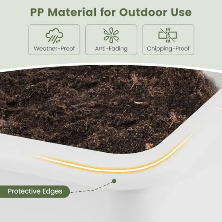 Raised Garden Beds Outdoor Set - Self Watering Planter 评论和价格