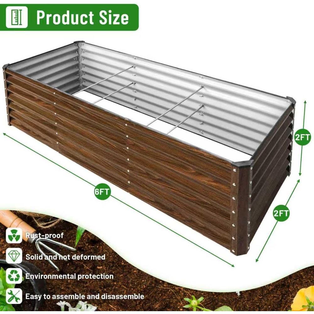 2-Pack 6x2x2T Galvanized Raise - Raised Garden Bed 评论和价格