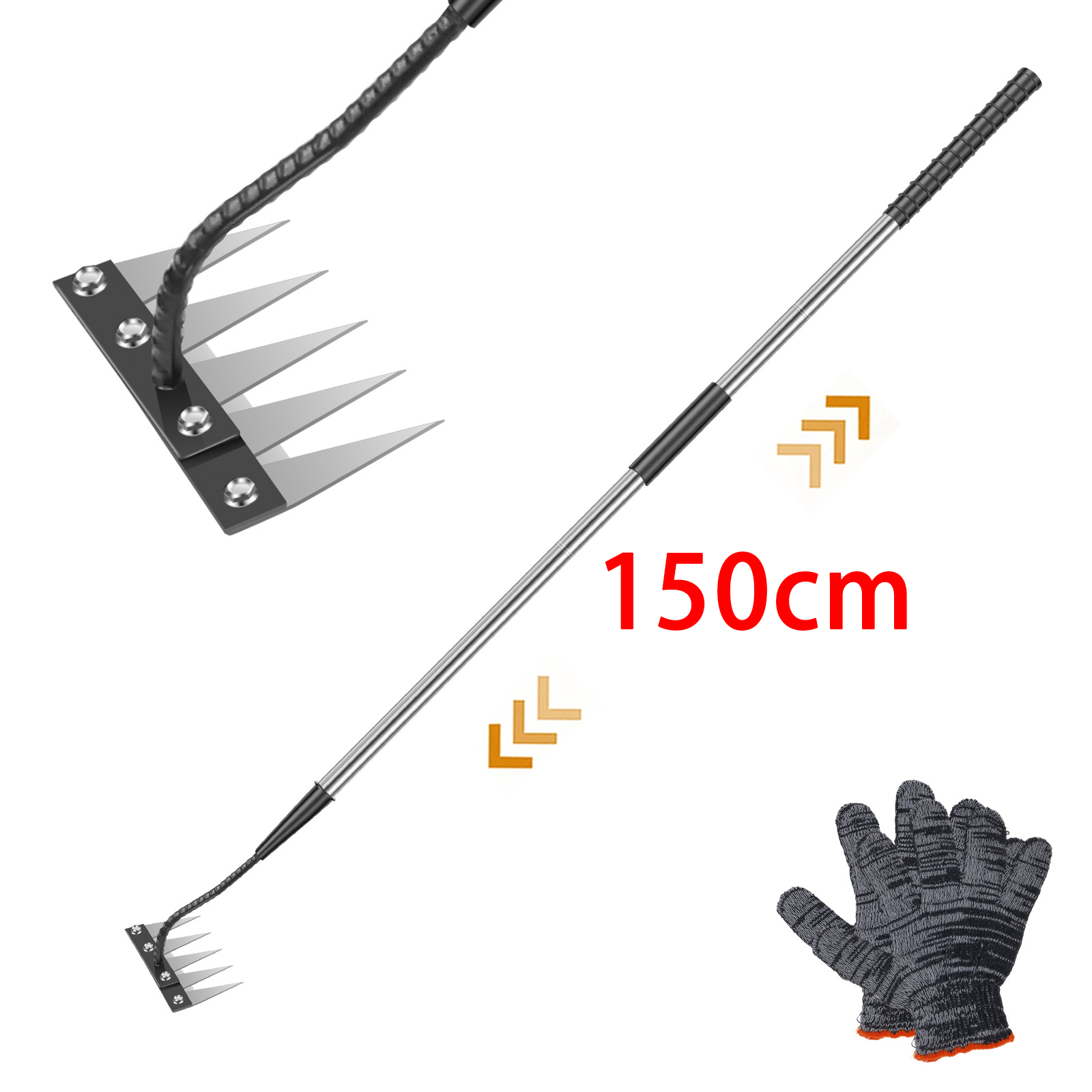 5 Teeth Stainless Steel Weedin - Garden Gloves 评论和价格
