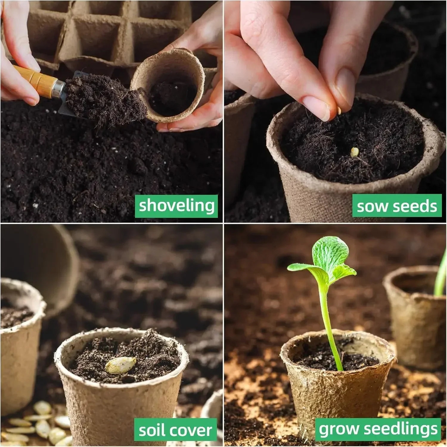 8cm Garden Round Peat Pots Pla - Seed Starter Tray 评论和价格