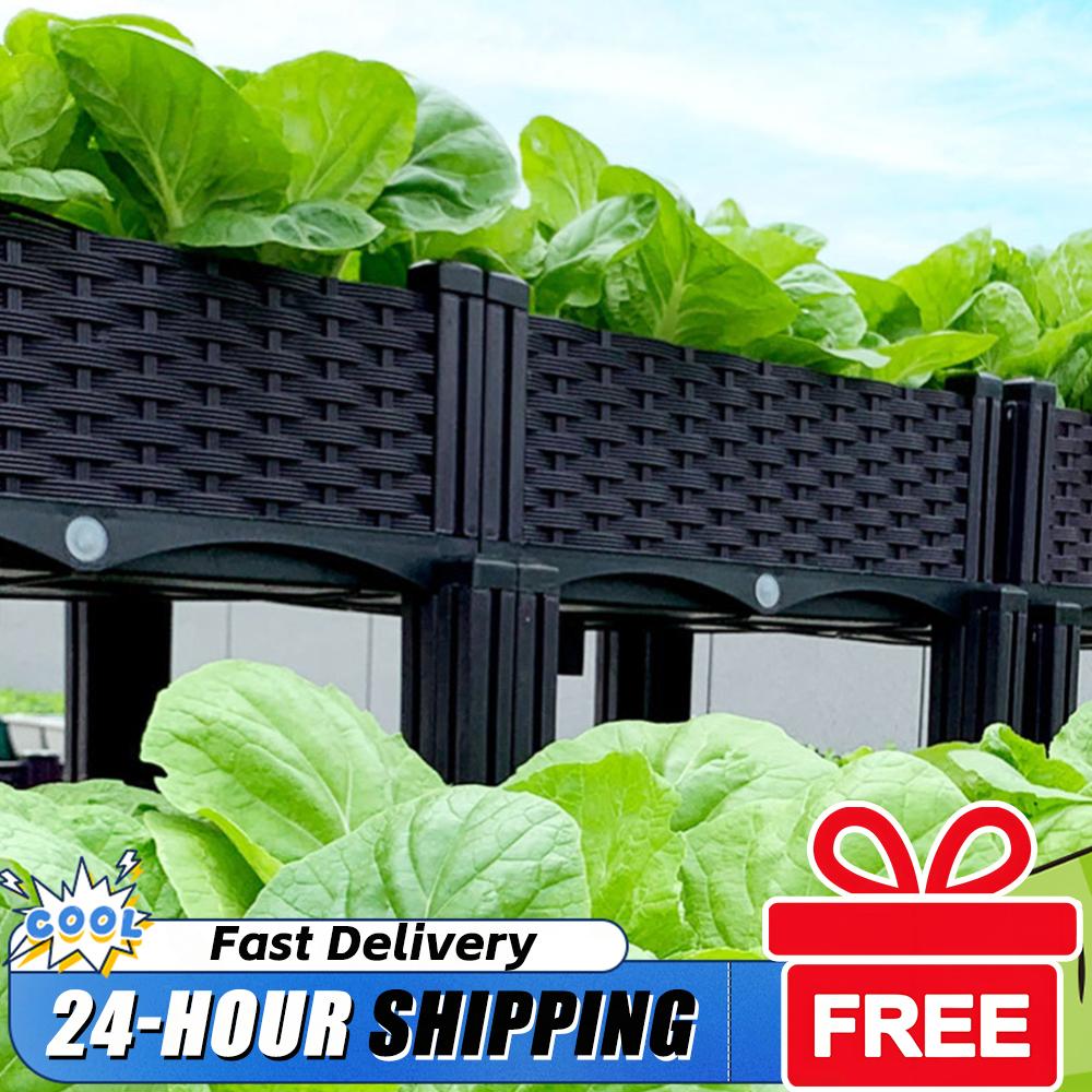 Plastic Raised Planter Box wit - Raised Garden Bed 评论和价格