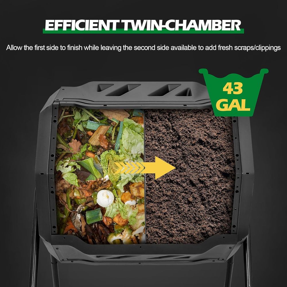 43 Gallon Compost Tumbler Bin  - Compost Bin 评论和价格