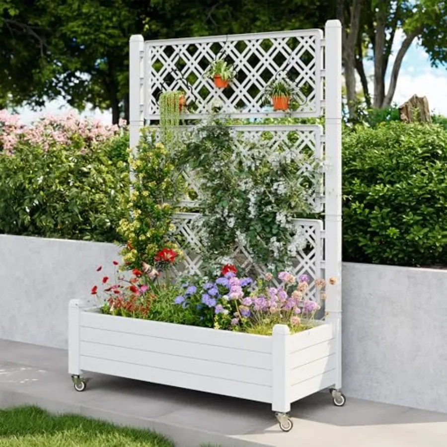 Trellis Raised Garden Bed, Sel - Self Watering Planter 评论和价格