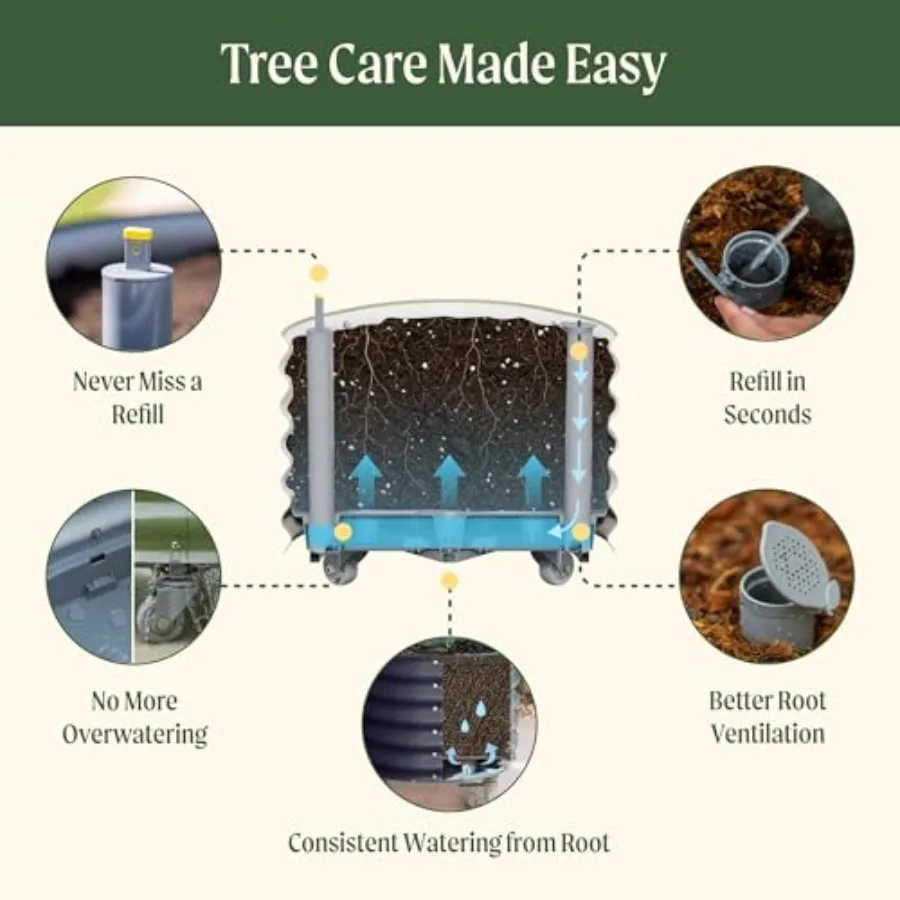 Rolling Citrus Tree Planter Ge - Self Watering Planter 评论和价格