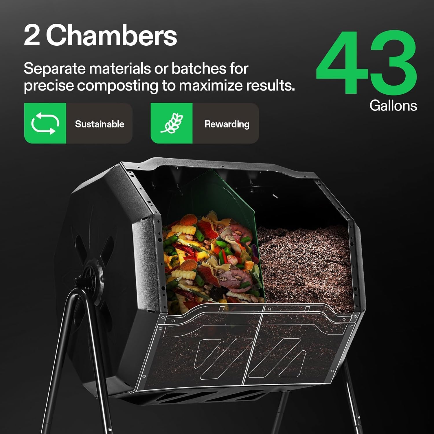 VIVOSUN Outdoor Tumbling Compo - Compost Bin 评论和价格