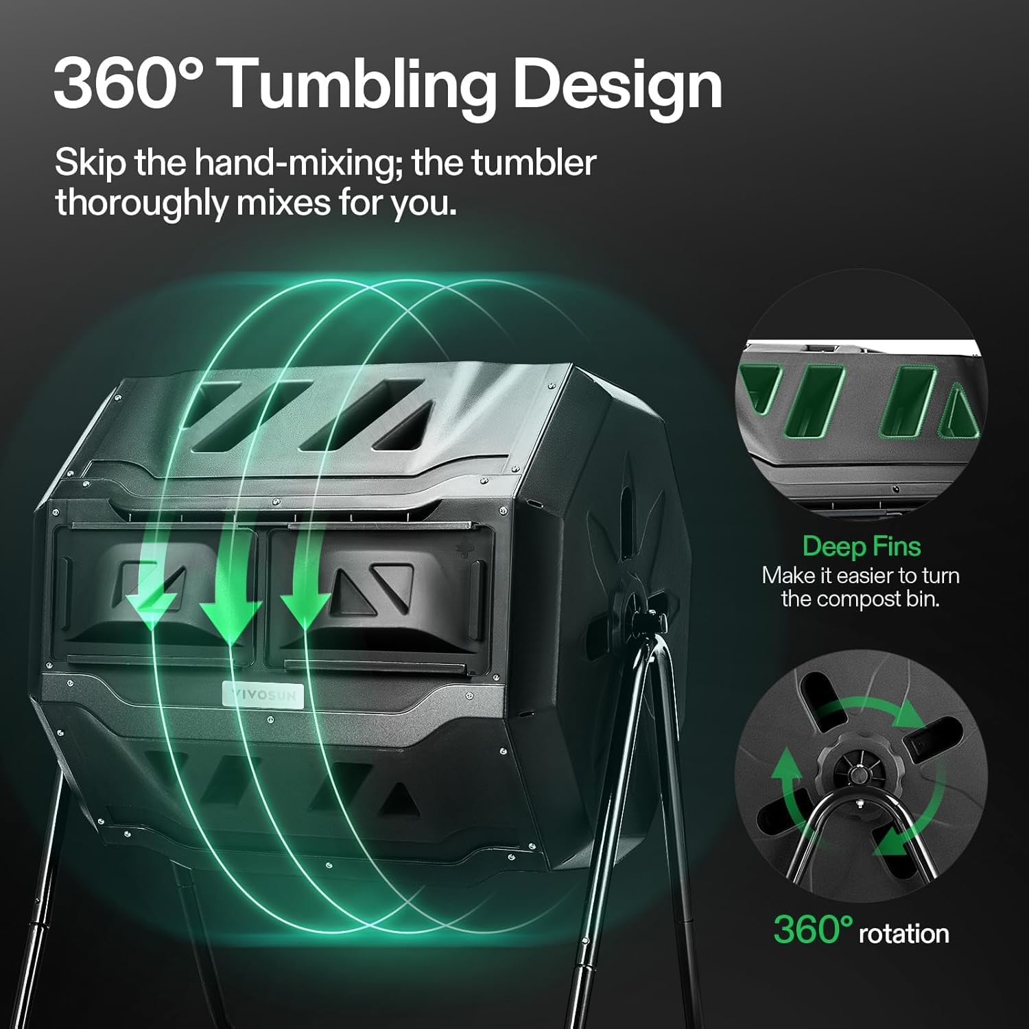 VIVOSUN Outdoor Tumbling Compo - Compost Bin 评论和价格
