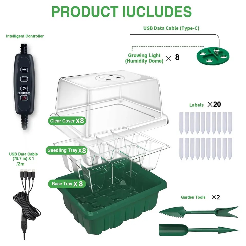 KEBINCPLED Full Spectrum USB 5 - Seed Starter Tray 评论和价格
