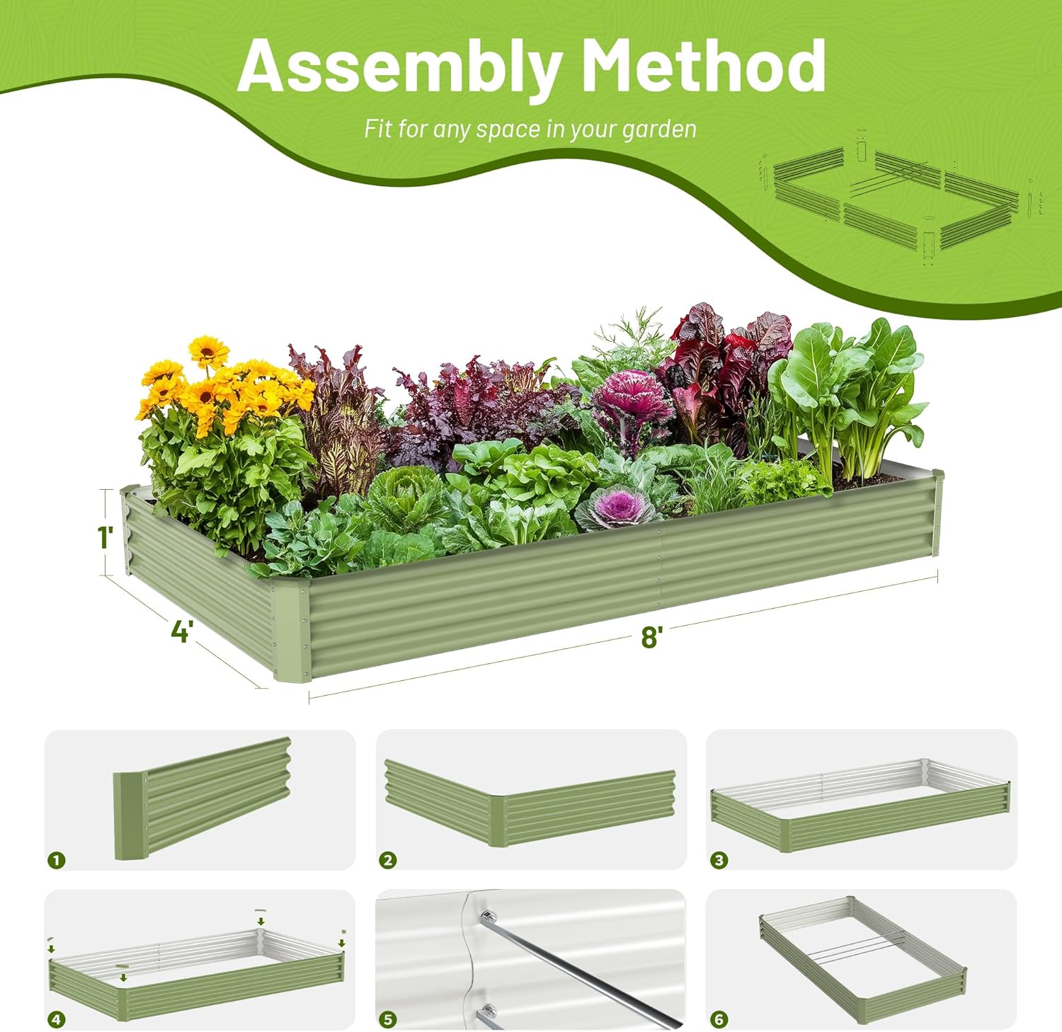 Outdoor Vegetable Gardening Me - Raised Garden Bed 评论和价格