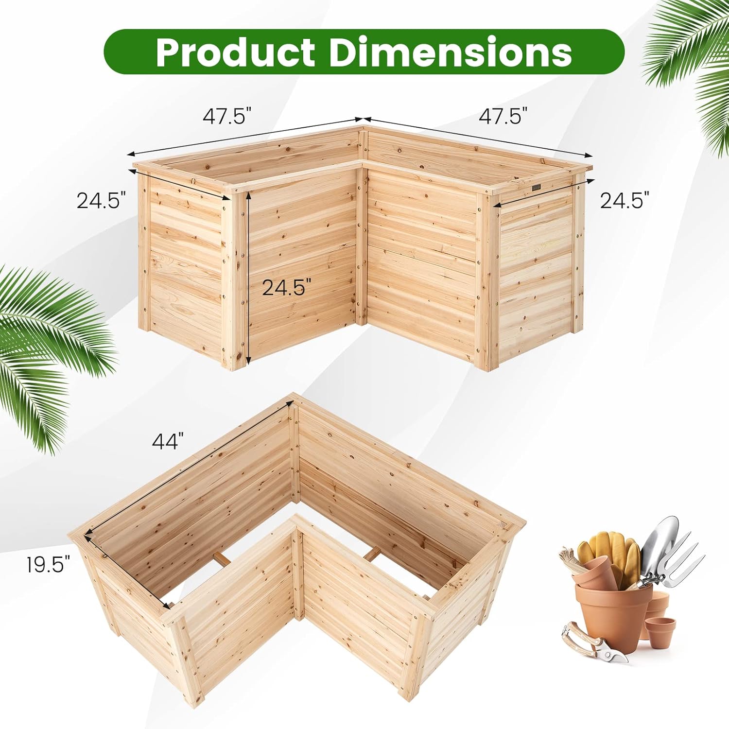 Outdoor Solid Wood Raised Gard - Raised Garden Bed 评论和价格