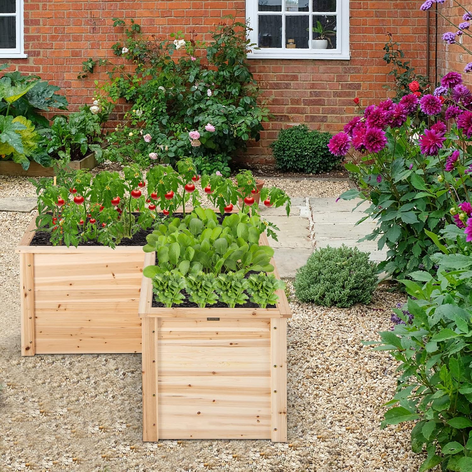 Outdoor Solid Wood Raised Gard - Raised Garden Bed 评论和价格