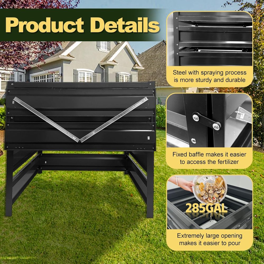 Compost Bin Outdoor - 285 Gall - Compost Bin 评论和价格