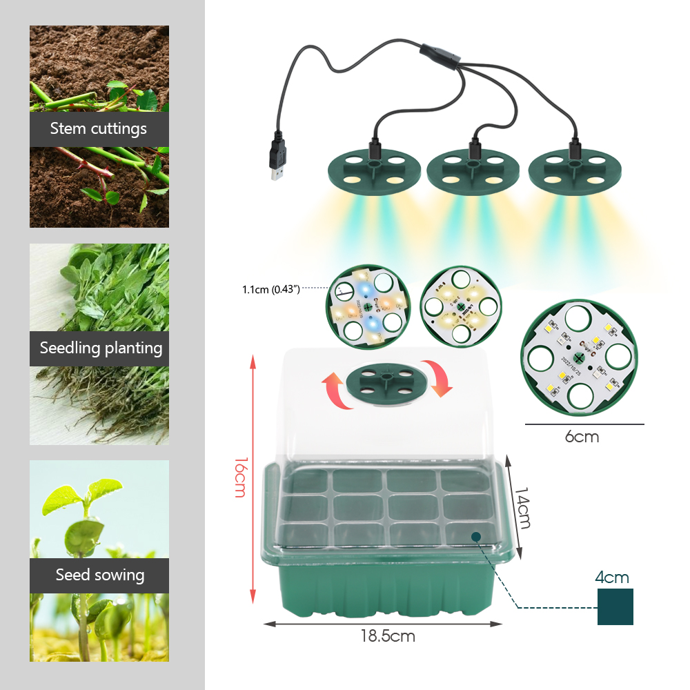 LED Nursery Pots with Grow Lig - Seed Starter Tray 评论和价格