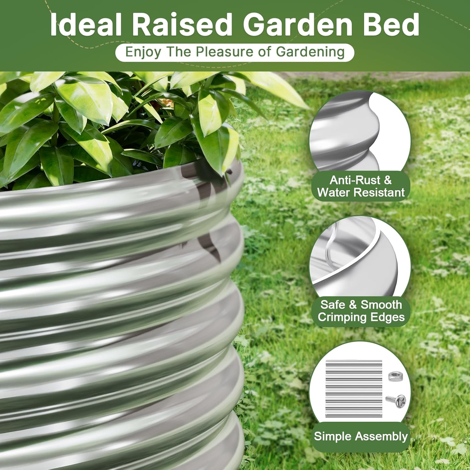 Outdoor Gardening with 2 PCS 8 - Raised Garden Bed 评论和价格