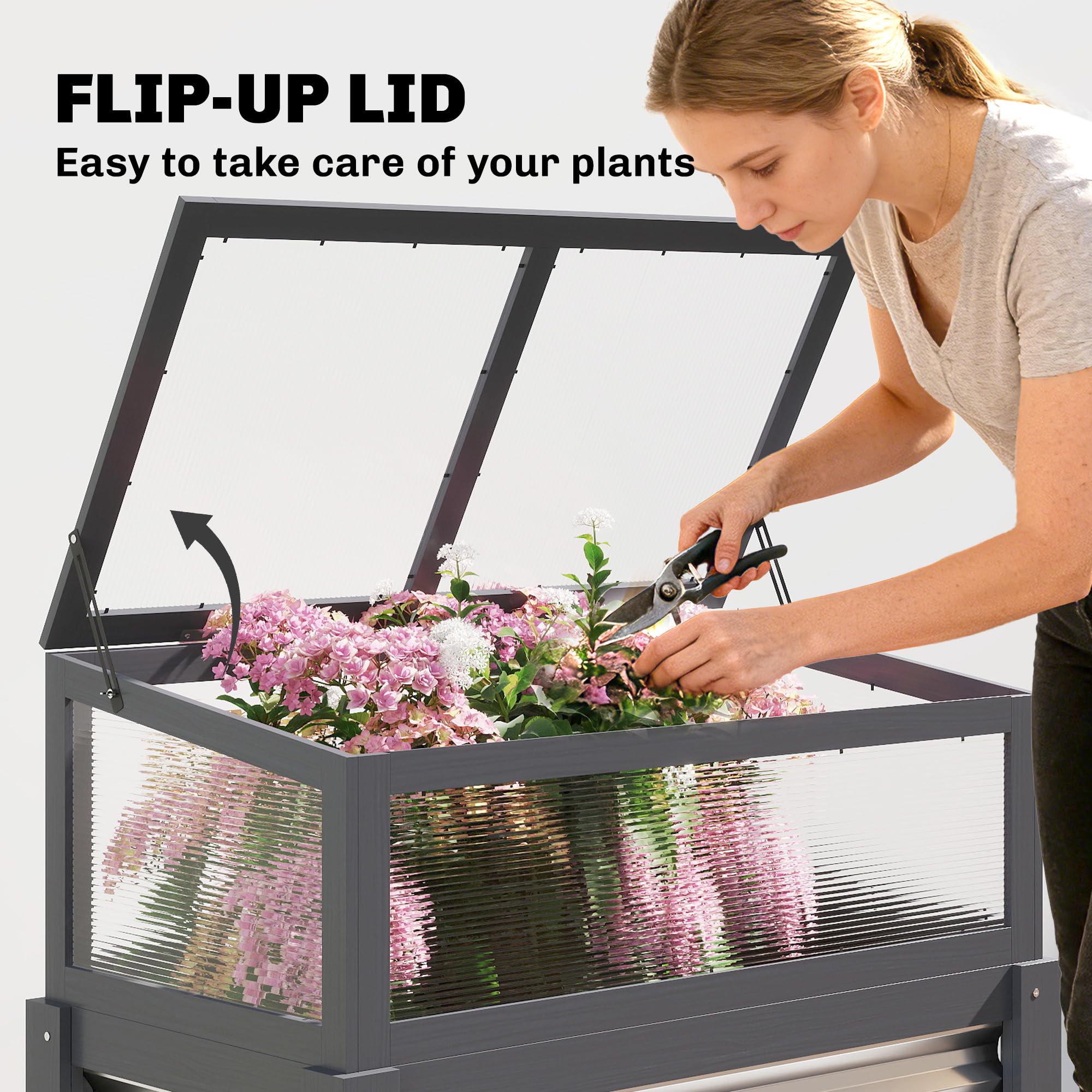 Wooden Raised Garden Bed with  - Raised Garden Bed 评论和价格