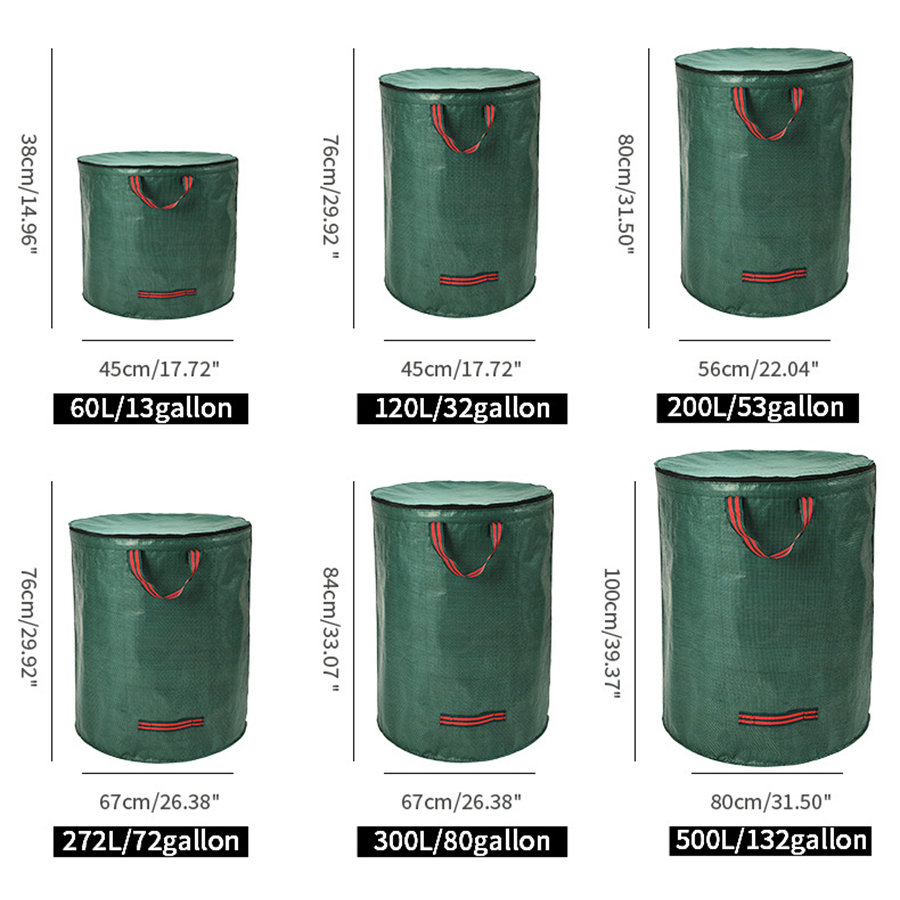 60-500L PP Garden Yard Waste B - Grow Bag 评论和价格