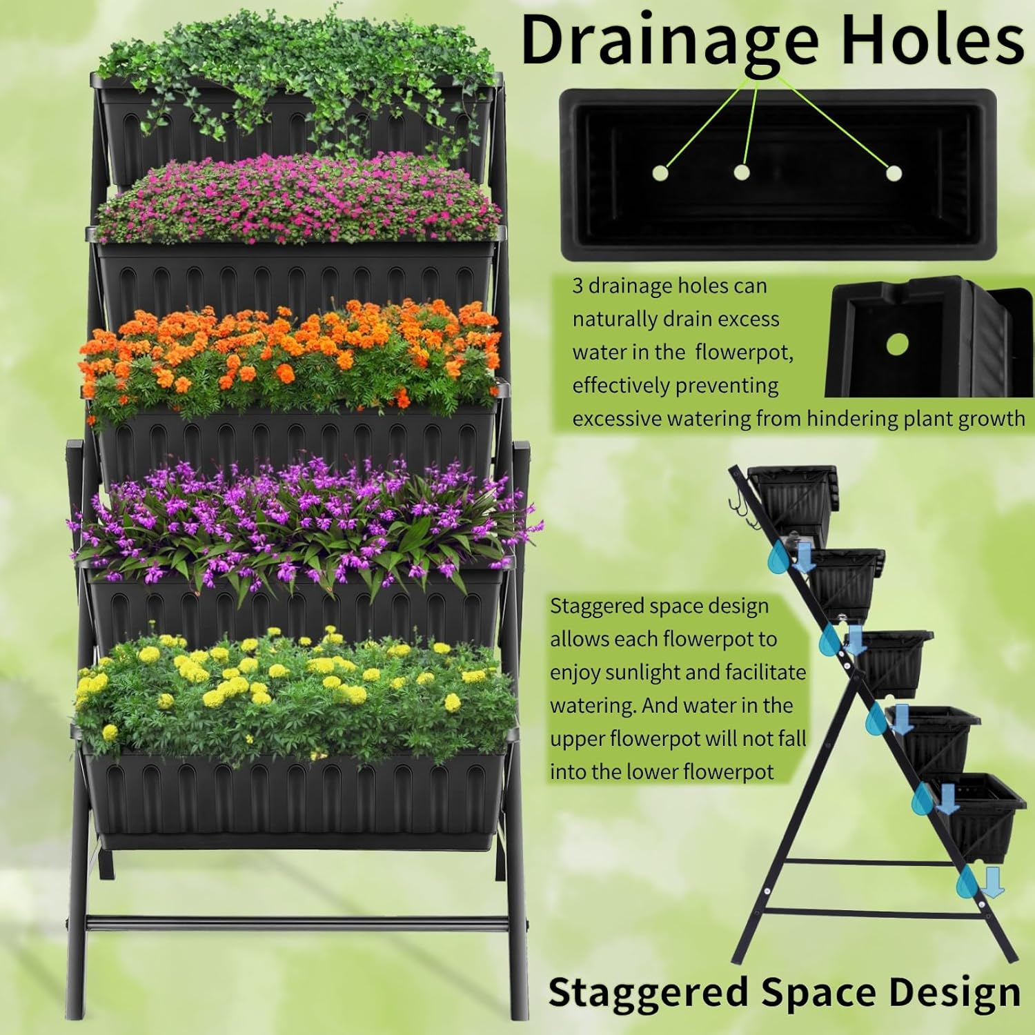 Outdoor Garden Patio Yard Vert - Vertical Planter 评论和价格