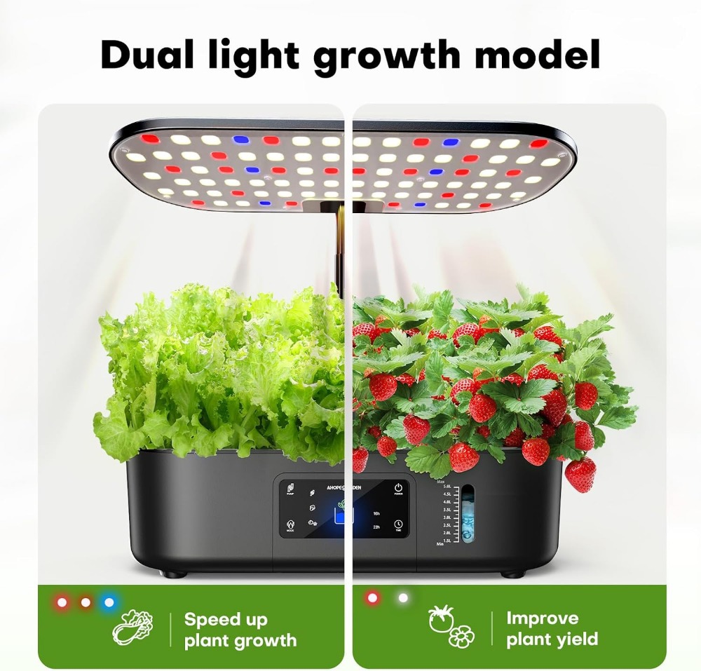 12-Pod Indoor Hydroponic Garde - Indoor Herb Garden 评论和价格