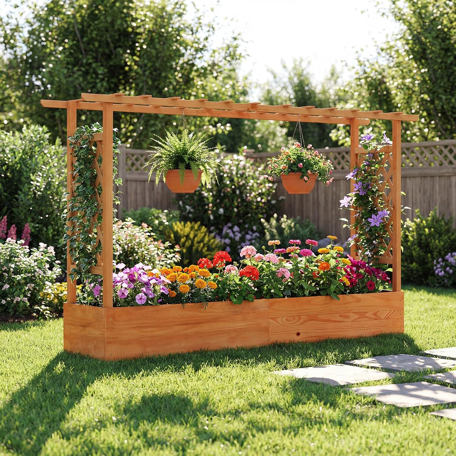 Outdoor Patio Raised Garden Be - Raised Garden Bed 评论和价格