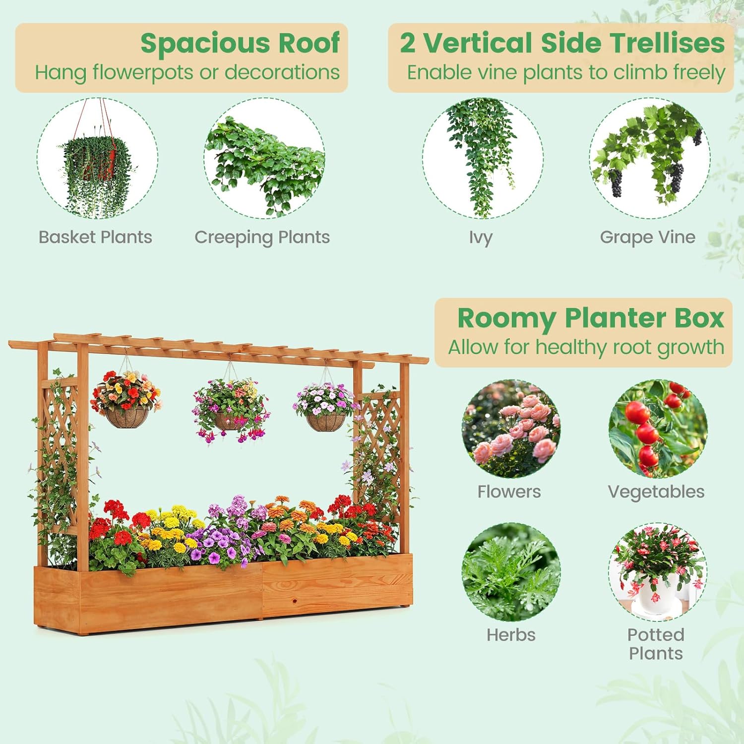 Outdoor Patio Raised Garden Be - Raised Garden Bed 评论和价格