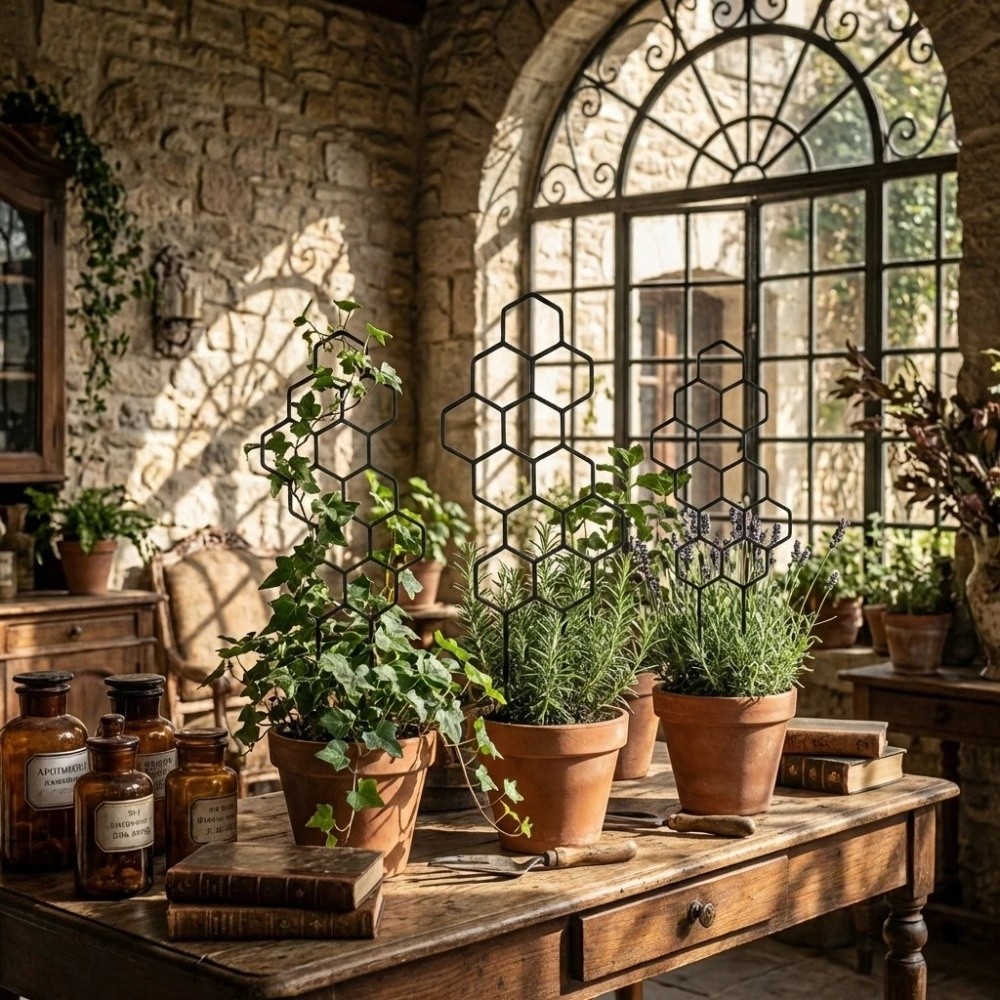 Honeycomb Design Plant Trellis - Indoor Herb Garden 评论和价格