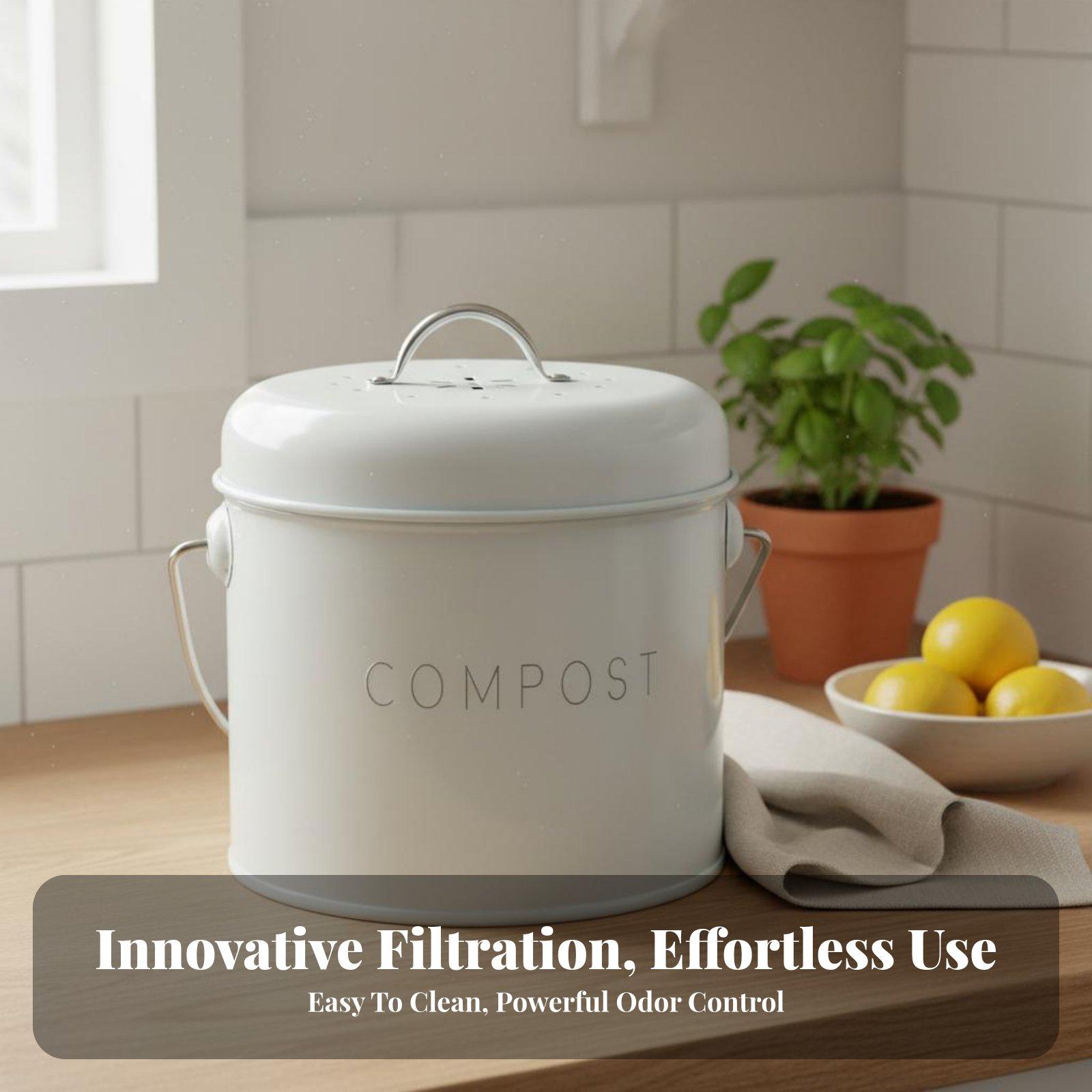 Desktop Trash Can for Kitchen  - Compost Bin 评论和价格